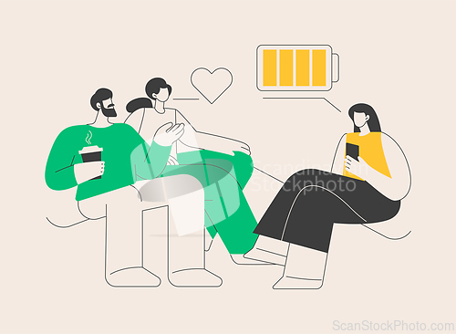 Image of Friends meeting abstract concept vector illustration.