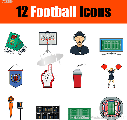 Image of Football Icon Set