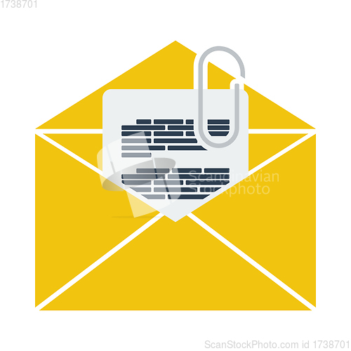 Image of Mail With Attachment Icon