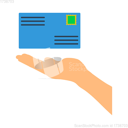 Image of Icon Of Hand Holding Letter