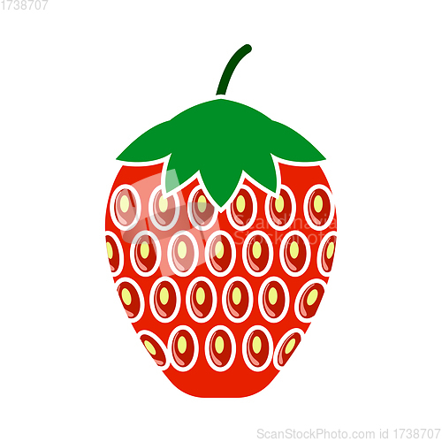 Image of Icon Of Strawberry In Ui Colors