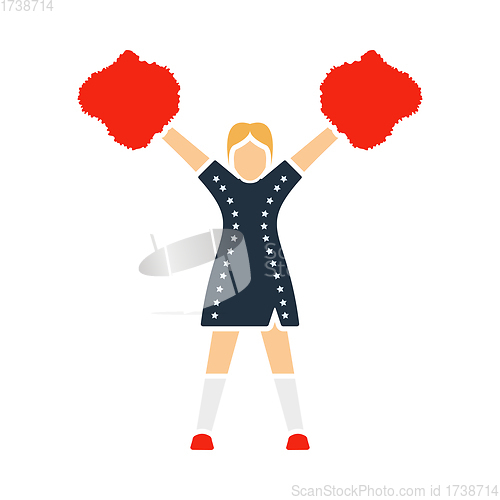 Image of American Football Cheerleader Girl Icon