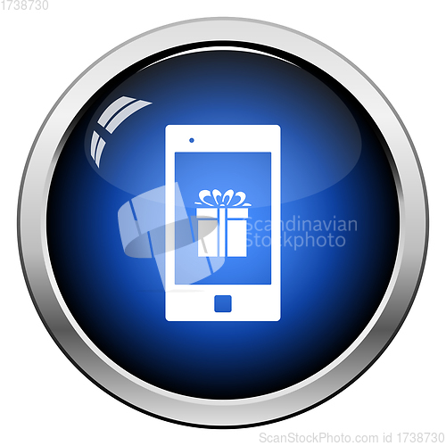 Image of Smartphone With Gift Box On Screen Icon