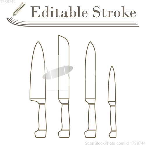 Image of Kitchen Knife Set Icon