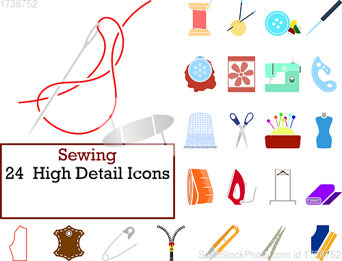 Image of Sewing Icon Set