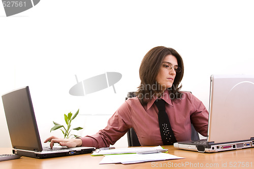 Image of businesswoman working