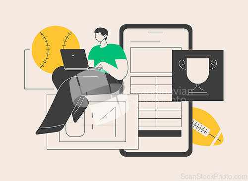 Image of Sports betting abstract concept vector illustration.