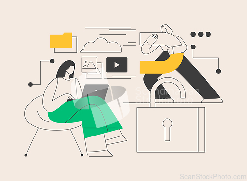 Image of Doxing abstract concept vector illustration.