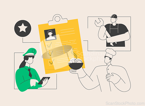 Image of Alternative civilian service abstract concept vector illustration.