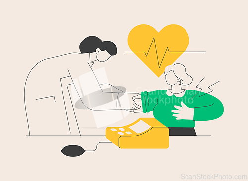 Image of High blood pressure abstract concept vector illustration.