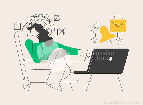 Image of Frustration abstract concept vector illustration.