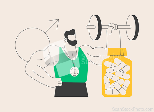 Image of Anabolic steroids abstract concept vector illustration.