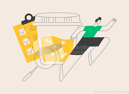 Image of Doping test abstract concept vector illustration.