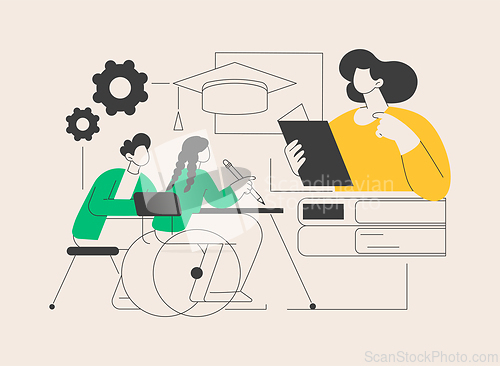 Image of Inclusive education abstract concept vector illustration.