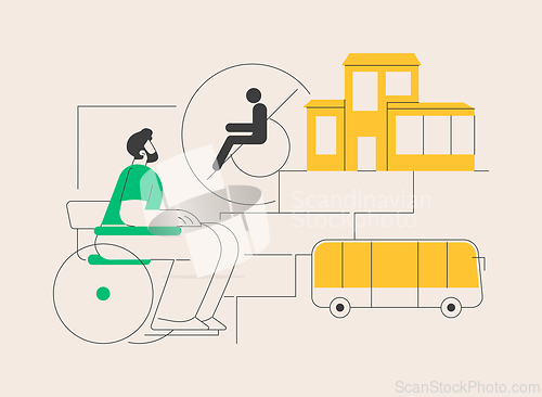 Image of Inaccessible environments abstract concept vector illustration.