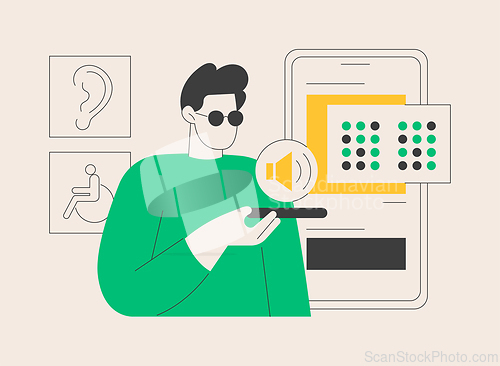 Image of Assistive technology abstract concept vector illustration.