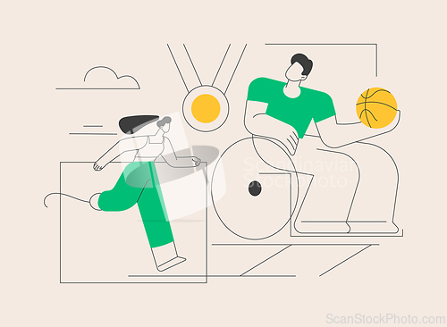 Image of Disabled sports abstract concept vector illustration.