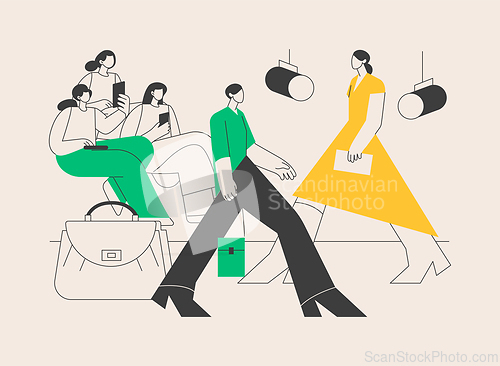 Image of Fashion week abstract concept vector illustration.