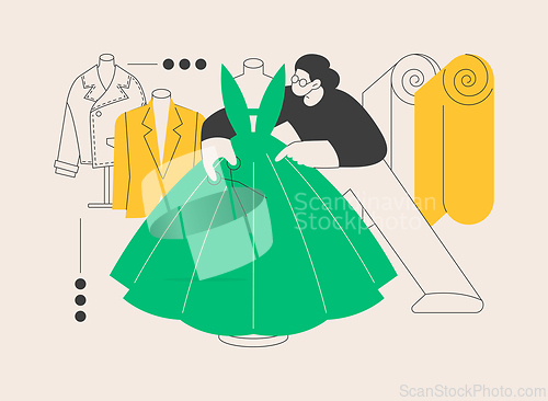 Image of Custom clothing and accessories abstract concept vector illustration.