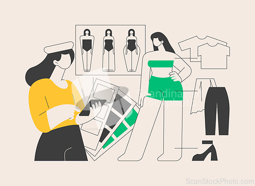 Image of Personal stylist abstract concept vector illustration.