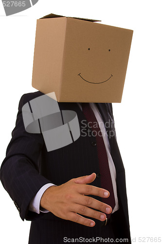 Image of cardboad businessman