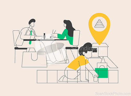 Image of Child friendly area abstract concept vector illustration.