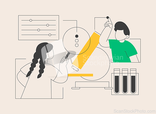 Image of Science camp abstract concept vector illustration.