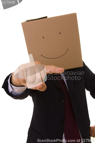 Image of cardboad businessman