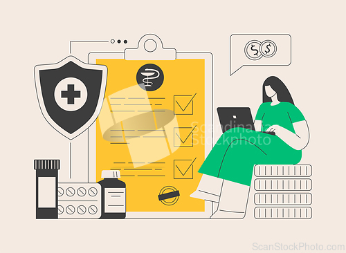 Image of Health insurance abstract concept vector illustration.