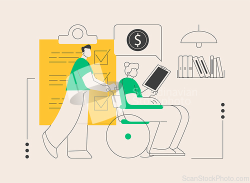 Image of Care allowance abstract concept vector illustration.