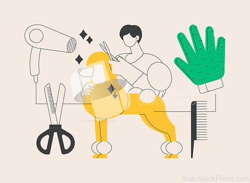 Image of Grooming salon abstract concept vector illustration.