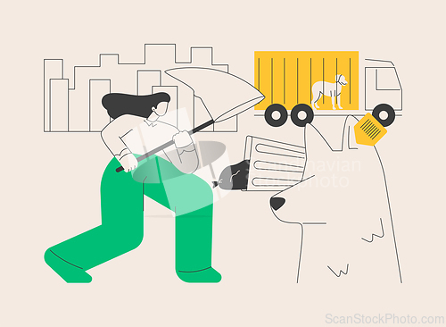 Image of Animal control service abstract concept vector illustration.