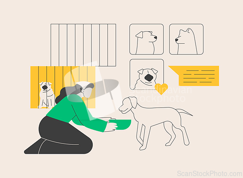 Image of Animal shelter abstract concept vector illustration.