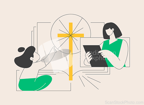 Image of Holy bible abstract concept vector illustration.