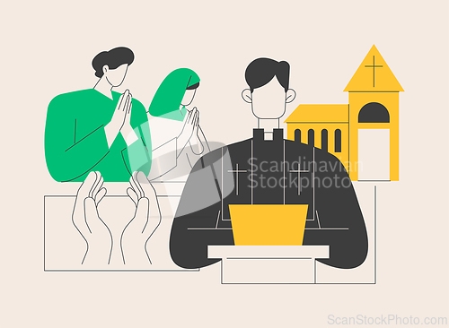 Image of Christian event abstract concept vector illustration.