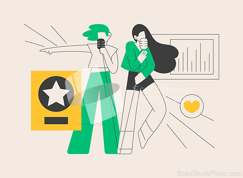 Image of Popular music abstract concept vector illustration.