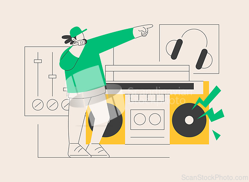 Image of Hip-hop music abstract concept vector illustration.