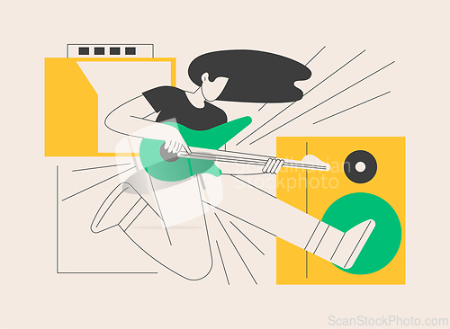 Image of Rock music abstract concept vector illustration.