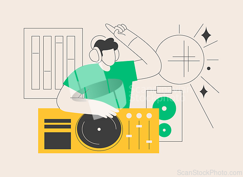 Image of Electronic music abstract concept vector illustration.