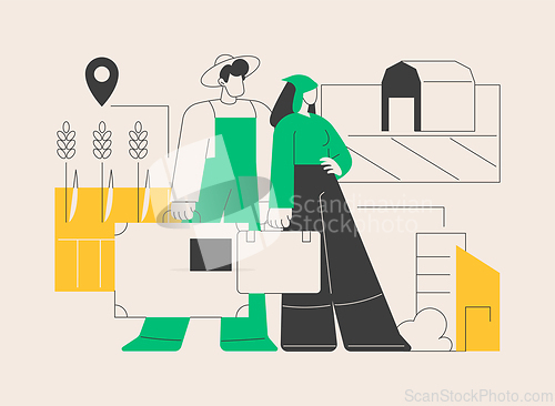 Image of Rural migration abstract concept vector illustration.