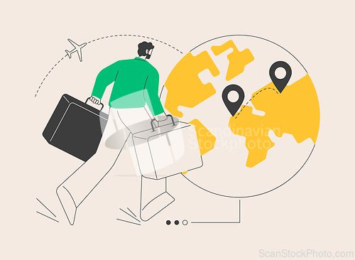 Image of Emigration abstract concept vector illustration.