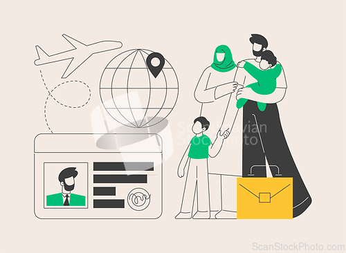 Image of Immigration abstract concept vector illustration.