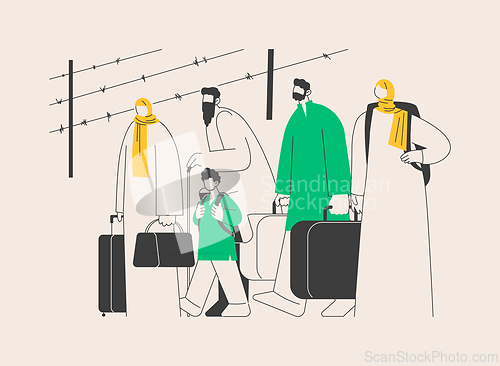 Image of Community migration abstract concept vector illustration.