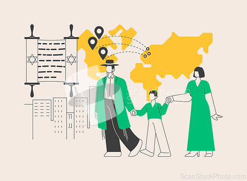 Image of Diaspora abstract concept vector illustration.