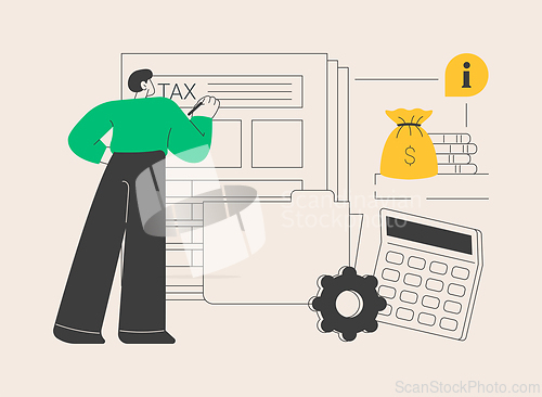 Image of Report your income abstract concept vector illustration.