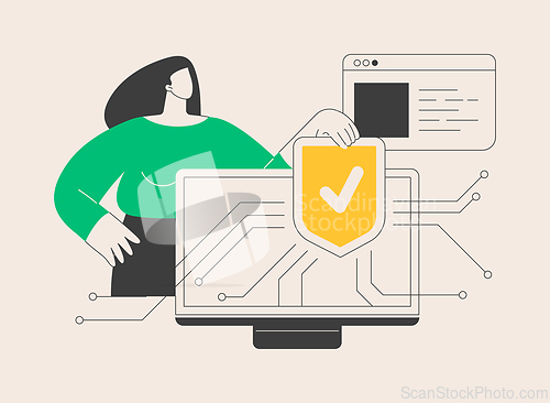 Image of Data protection abstract concept vector illustration.