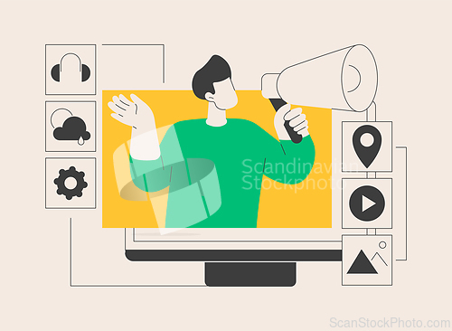 Image of SmartTV applications abstract concept vector illustration.