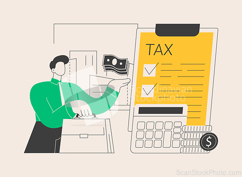 Image of Corporate tax abstract concept vector illustration.