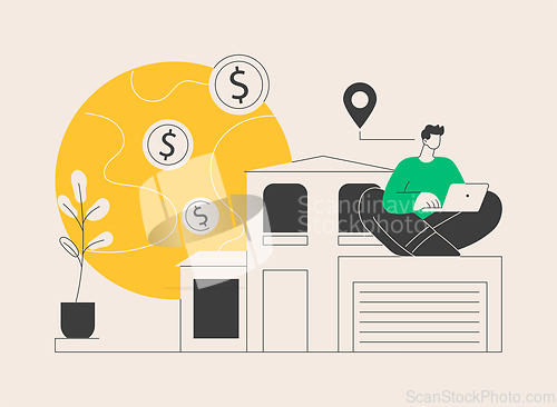 Image of International and non-resident taxes abstract concept vector illustration.