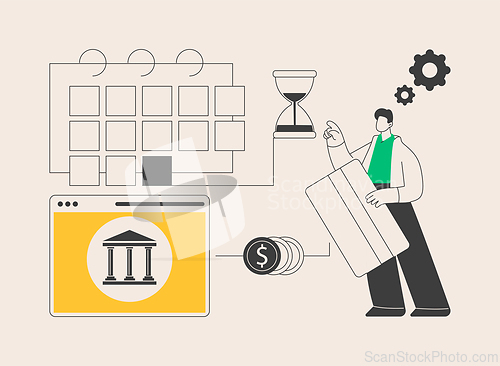 Image of Installment tax payments abstract concept vector illustration.